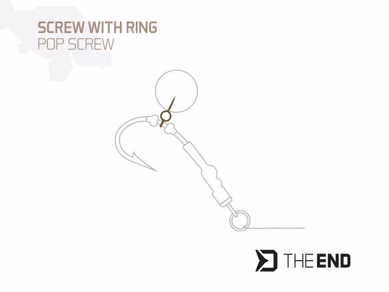 Screw with a ring Delphin TheEND POP Screw / 15 pcs