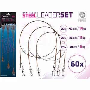 Set of steel cords BOMB! with a swivel. and carabiner. / 49 fibres