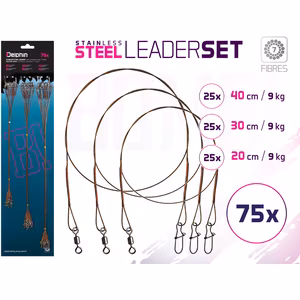 Set of steel cords BOMB! with a swivel. and carabiner. / 7 fibres