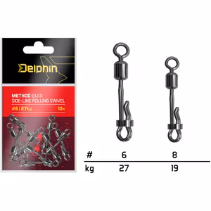 Side-line rolling swivel Delphin Method QuiX / 10 pcs