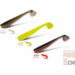 Soft lure Delphin B! StinxRIBS Shrimp / 20pcs