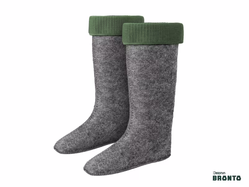 Spare sock for Delphin BRONTO / green hem