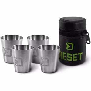 Stainless steel cup set Delphin RESET 4in1