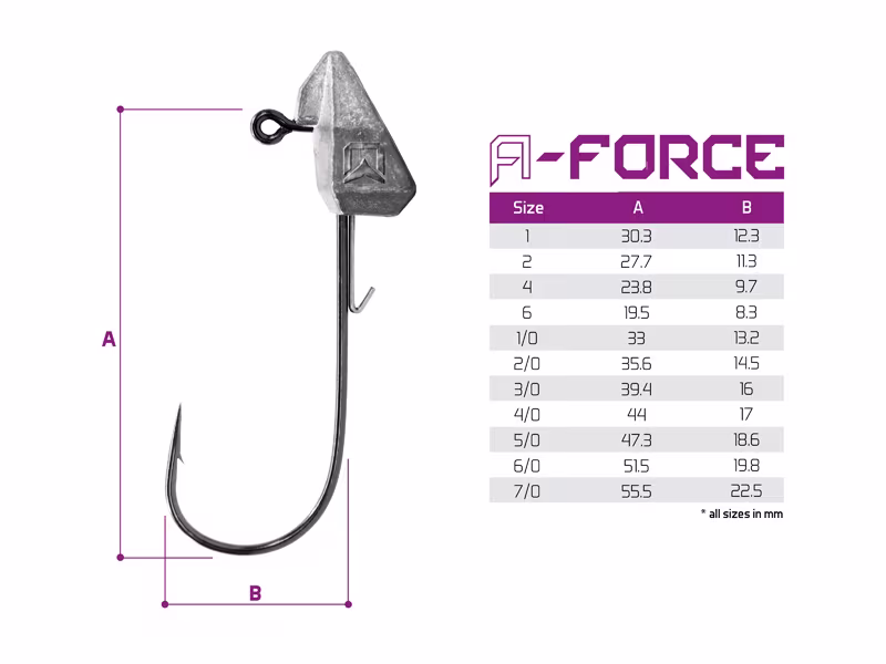Standup jig with a grub keeper Delphin A-FORCE / 5 pcs