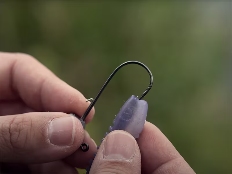 Standup jig with a grub keeper Delphin A-FORCE / 5 pcs