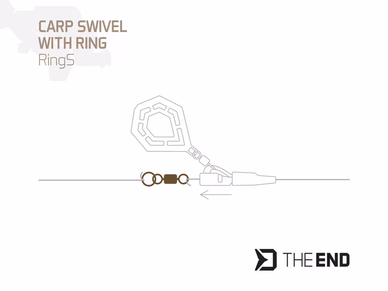Swivel with a ring Delphin TheEND RingS /10 pcs