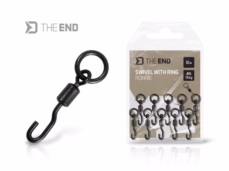 Swivel with a ring Delphin TheEND Ronnie 10 pcs