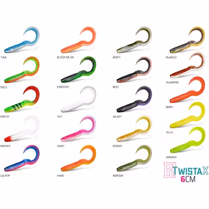 Top Mix of Lures Delphin TwistaX Eeltail UVs / 5pcs
