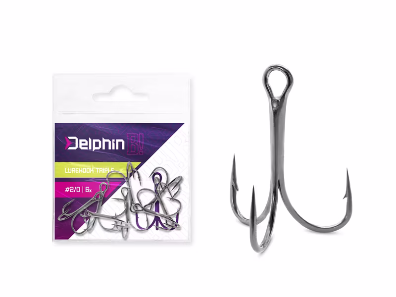 Triple hook Delphin B! LureHook TRIPLE / 6pcs