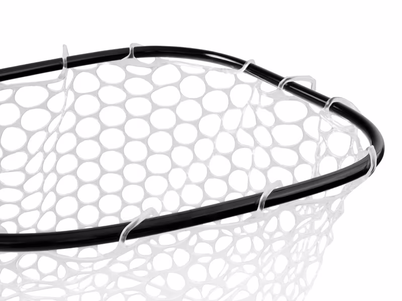 Trout landing net Delphin TroutSPIN soft mesh