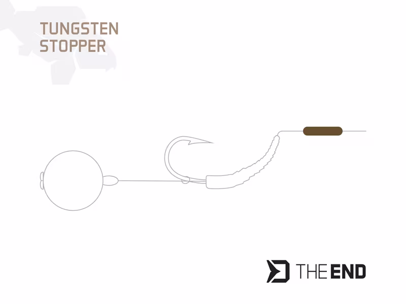 Tungsten stopper Delphin TheEND / 24 pcs