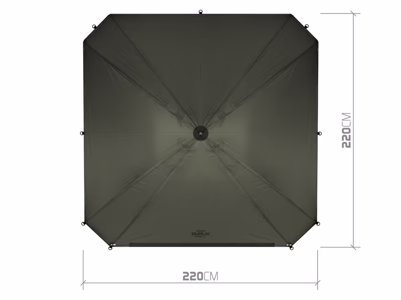 Umbrella with a side wall Delphin DualiX STABIL
