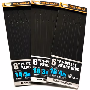 Guru F1 Pellet Pole Rig 6 inch Size 16 x 8 (0.13mm) II