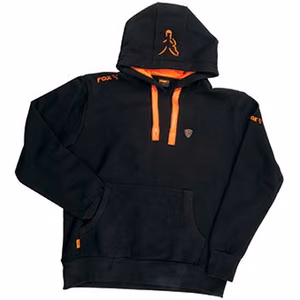 FOX HOODY BLACK/ORANGE Viršutinė Treningo Dalis