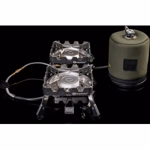 Dviguba Viryklė RidgeMonkey Quad Connect Stove Pro Full Kit