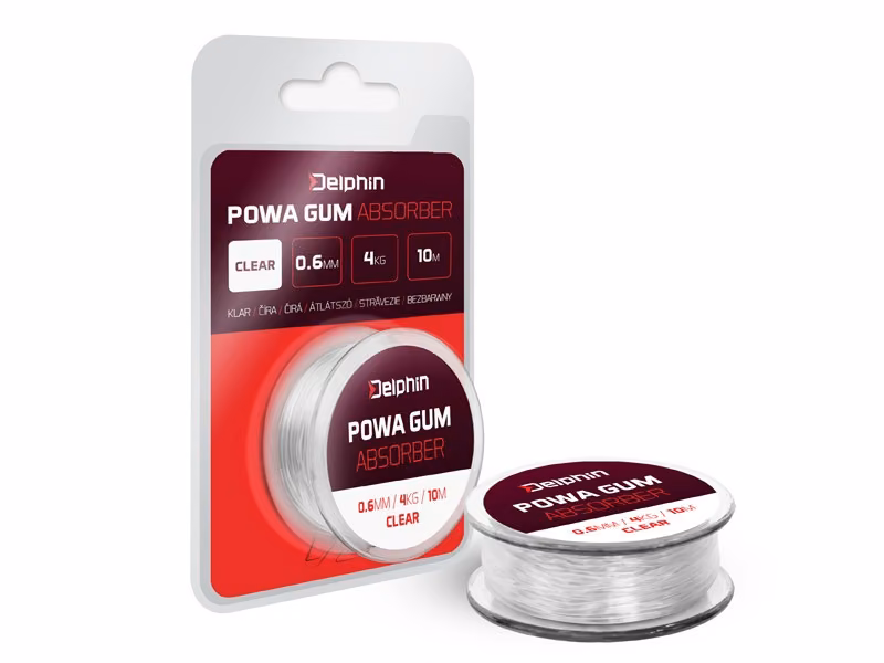 Pavadėlinė guma Delphin POWA GUM Absorber Clear