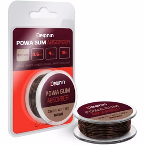 Pavadėlinė guma Delphin POWA GUM Absorber Brown