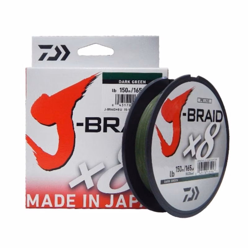 Pintas Valas Šoklyderiui Daiwa J-Braid X8 Dark Green 300M