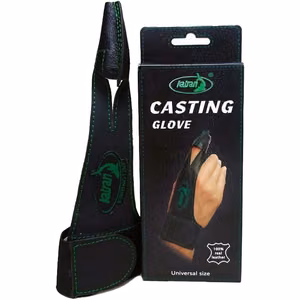 Single finger casting glove