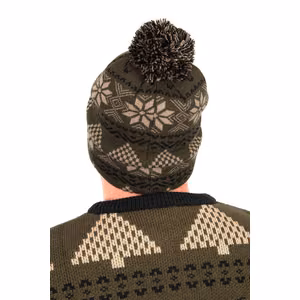 Fox Festive Bobble Hat Megzta kepurė su bumbulu