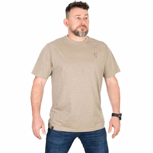 Fox LW Khaki Large Print T Marškinėliai trumpomis rankovėmis