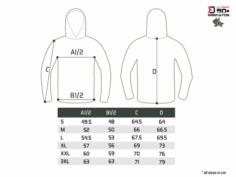 Hooded T-shirt Delphin UV ARMOR 50+ Predator