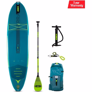 JOBE Aero Yarra SUP Board 10.6 Package Teal (fiberglass paddle Lime) (POP)