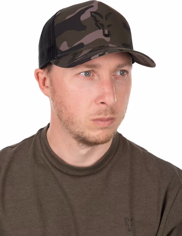 Fox Black Camo Trucker