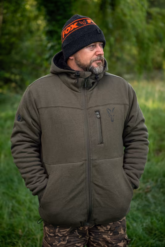 Fox Collection Sherpa Hoody Black/Orange