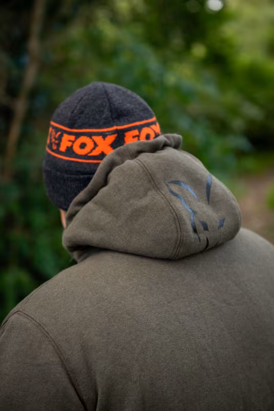 Fox Collection Sherpa Hoody Black/Orange
