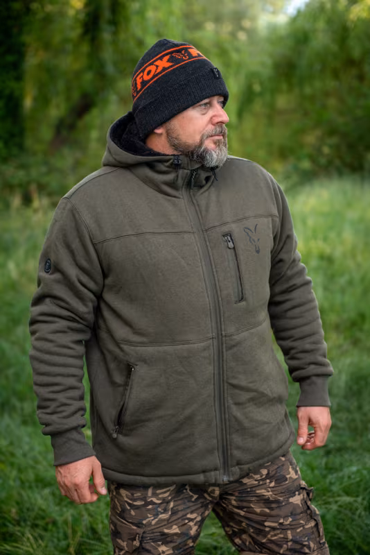 Fox Collection Sherpa Hoody Black/Orange