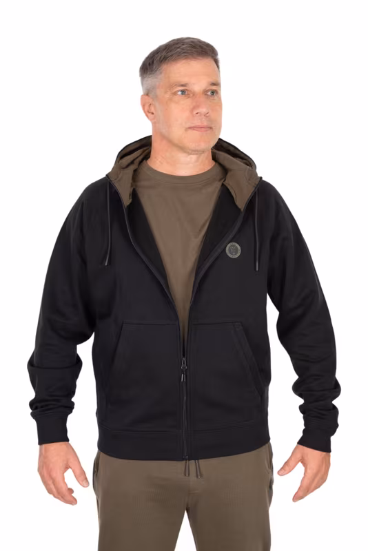 Fox Collection Zipped Hoody Black