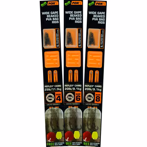 Fox Edges Wide Gape Beaked PVA Ready Rigs
