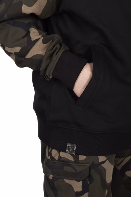 Fox LW Black Camo Split Zip Hoody