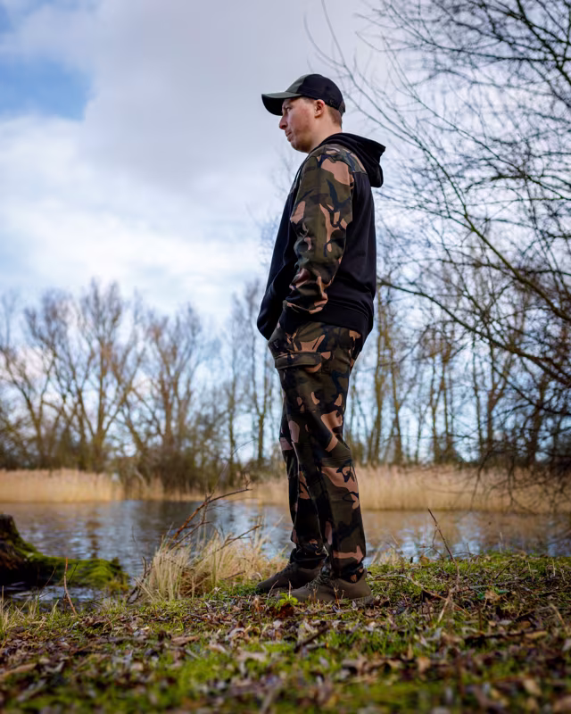Fox LW Black Camo Split Zip Hoody