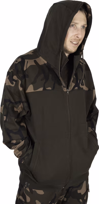 Fox LW Khaki Camo Split Zip Hoody