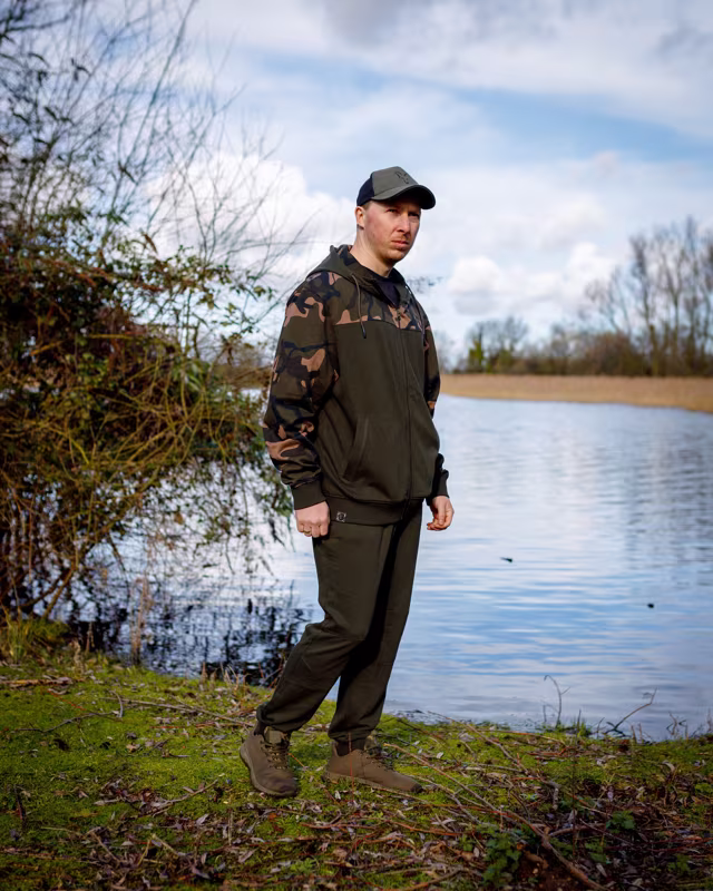 Fox LW Khaki Camo Split Zip Hoody