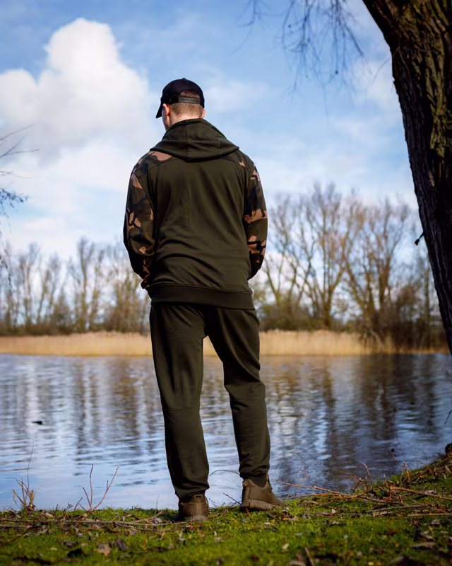 Fox LW Khaki Camo Split Zip Hoody