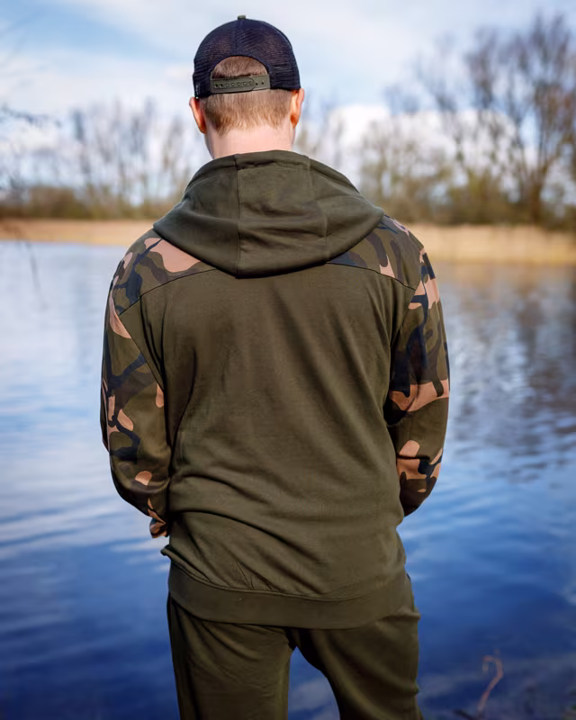 Fox LW Khaki Camo Split Zip Hoody