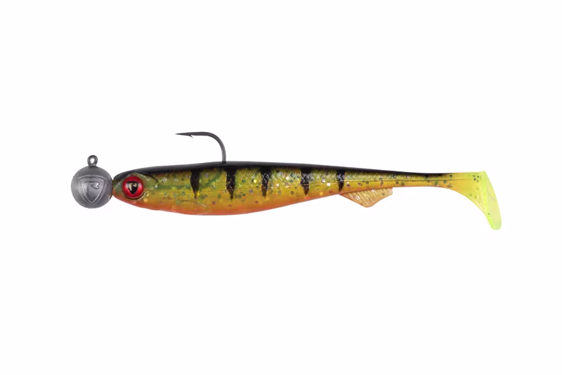 Fox Rage Bulk Loaded Slick Shad 11cm UV UV Perch 3/0 12g 30pcs