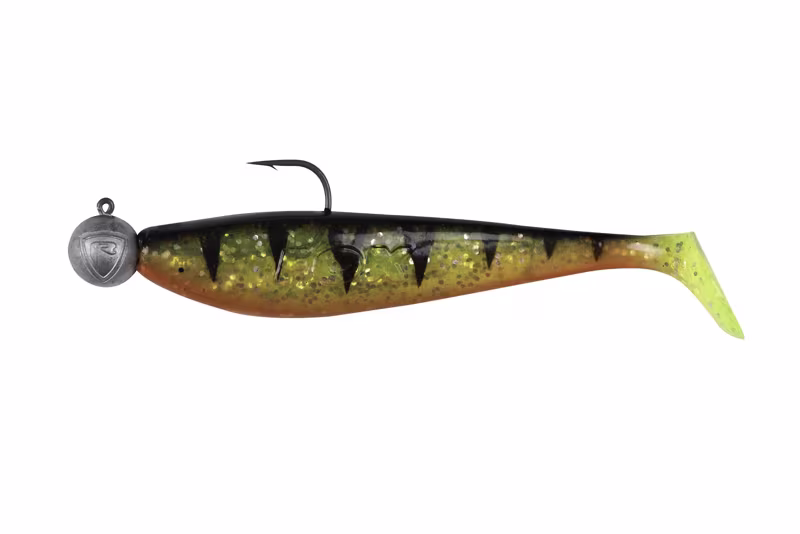 Fox Rage Bulk Loaded Zander Pro Shad 12cm UV Perch 4/0 12g 30pcs