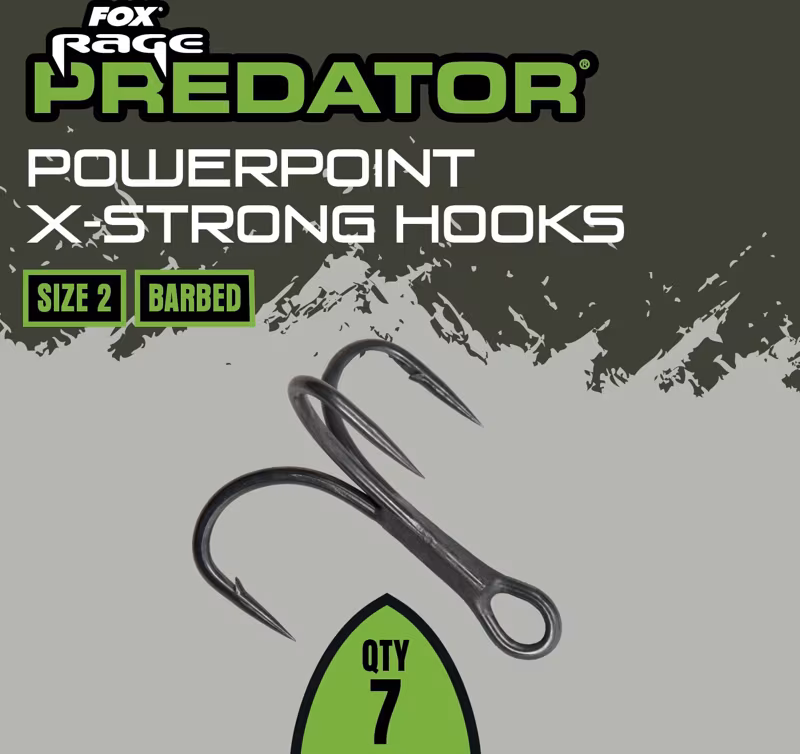 Fox Rage Predator PowerPoint X-Strong Barbed Treble Hook
