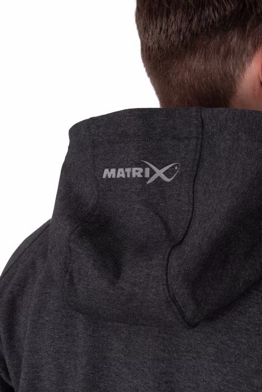 Matrix Charcoal Marl Zip Hoody
