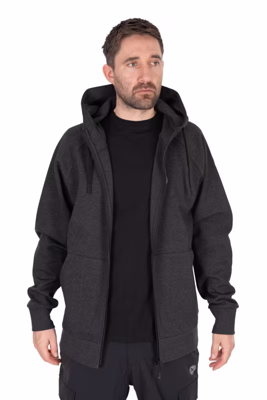 Matrix Charcoal Marl Zip Hoody