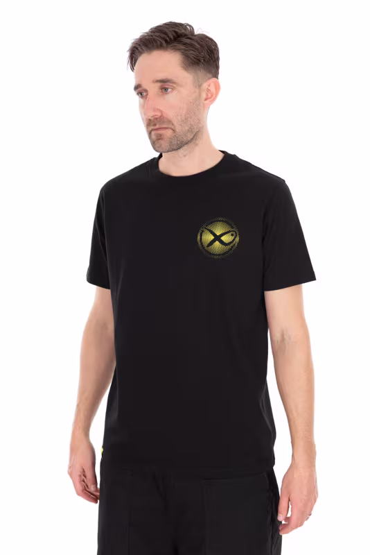 Matrix Large Fade Logo T-Shirt - Black/Lime