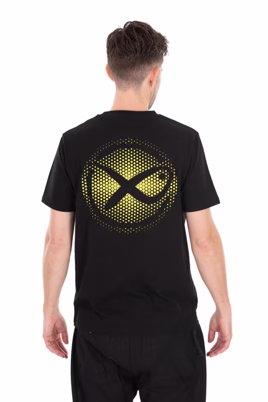 Matrix Large Fade Logo T-Shirt - Black/Lime