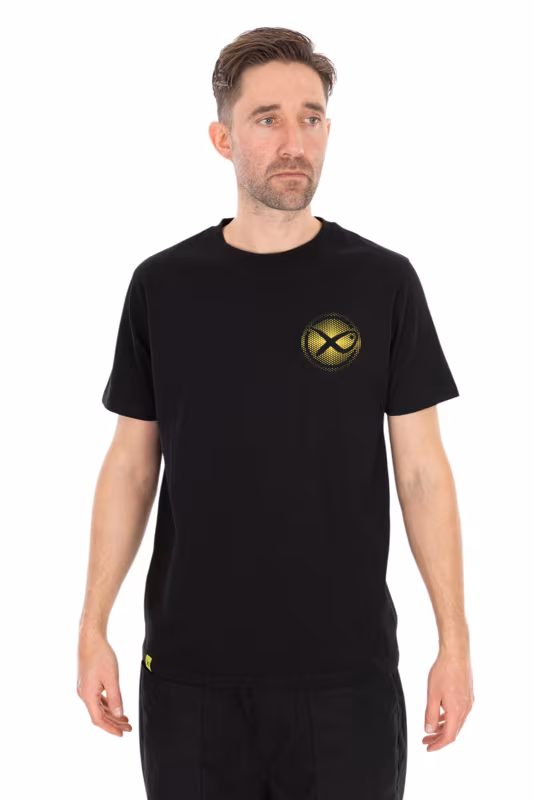 Matrix Large Fade Logo T-Shirt - Black/Lime