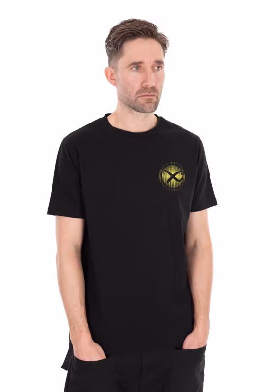 Matrix Large Fade Logo T-Shirt - Black/Lime