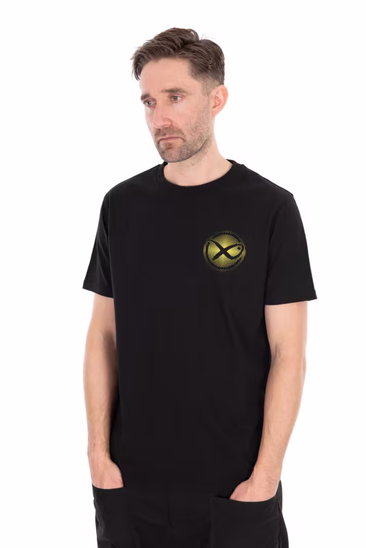 Matrix Large Fade Logo T-Shirt - Black/Lime