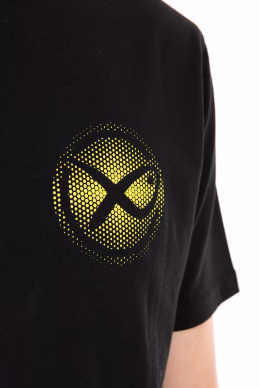 Matrix Large Fade Logo T-Shirt - Black/Lime